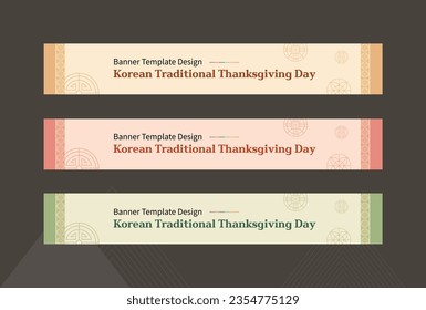 Korean Traditional Thanksgiving Day Banner Template