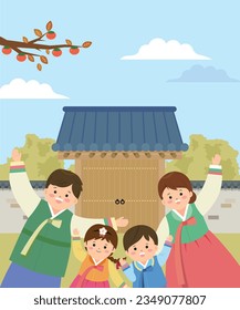 Korean Traditional Thanksgiving Day, Chuseok Family