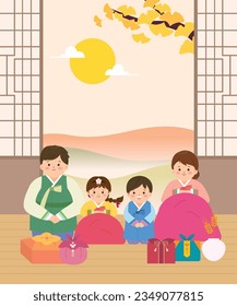 Korean Traditional Thanksgiving Day, Chuseok Family