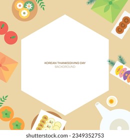 Korean Traditional Thanksgiving Day, Chuseok Frame background
