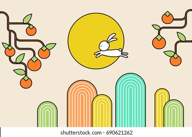 Korean Traditional theme vector illustration.