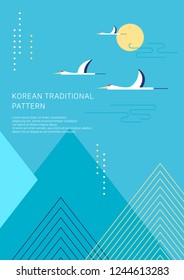 Korean traditional vector background.