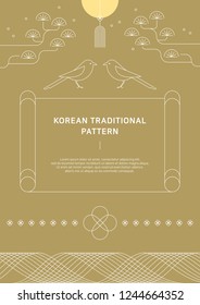 Korean traditional vector background.