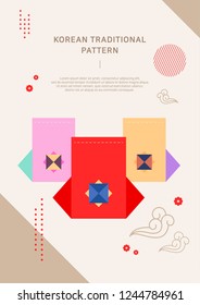 Korean traditional vector background.