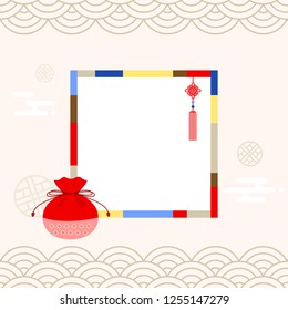 Korean traditional vector background.