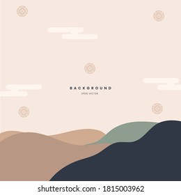 Korean Traditional Vector Background with Geometrical Patterns