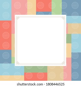Korean traditional vector illustration background.