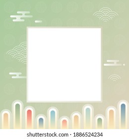Korean traditional vector illustration background.