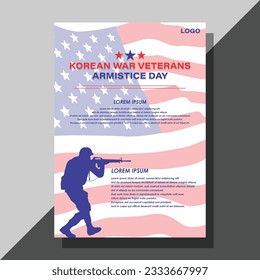 korean war veterans flyer poster flag background transparent