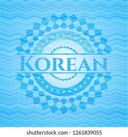 Korean water wave representation emblem.