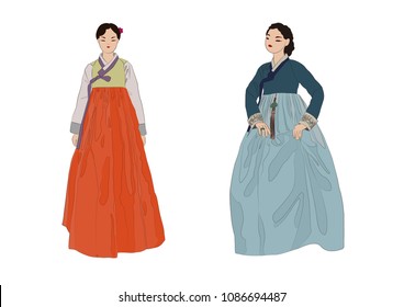 Korean woman vector