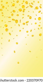 Korean won coins falling. Scattered gold WON coins. Korea money. Great business success concept. Vector illustration.