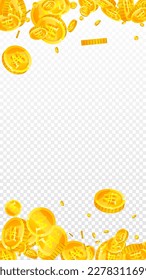 Koreanische Won-Münzen fallen. Geschlagene goldene WON-Münzen. Korea Geld. Großartiges Erfolgskonzept für Unternehmen. Vektorgrafik.
