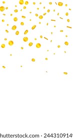 Korean won coins falling. Scattered gold WON coins. Korea money. Global financial crisis concept. Vector illustration.