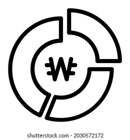 Korean Won Money Expenditure Icon