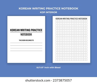 Korean Writing Practice Notebook KDP Interior