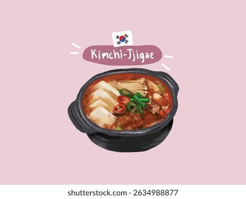 Prato básico nacional da Coreia, com uma variedade de sabores