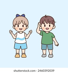 Korea's Summer Vacation Children's Illustration