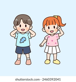 Korea's Summer Vacation Children's Illustration