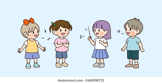 Korea's Summer Vacation Children's Illustration