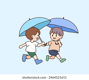 Korea's Summer Vacation Children's Illustration