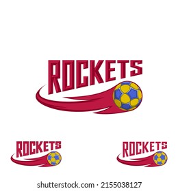 Korfball Logo Rockets. Logo korfball team or tournament. vector illustration