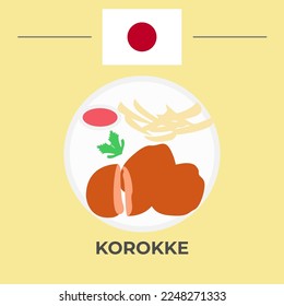 Korokke vector eps 10. easy to edit

