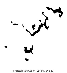 Koror State Map, administrative Division von Palau. Vektorillustration.