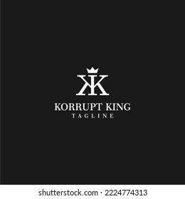 Korrupt King Logo Design vector for branding