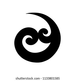 Koru, Maori symbol is a spiral shape based on silver fern frond