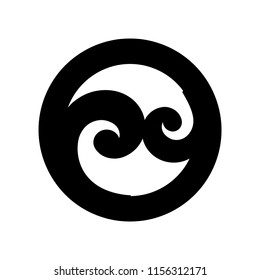 Koru, Maori symbol is a spiral shape based on silver fern frond