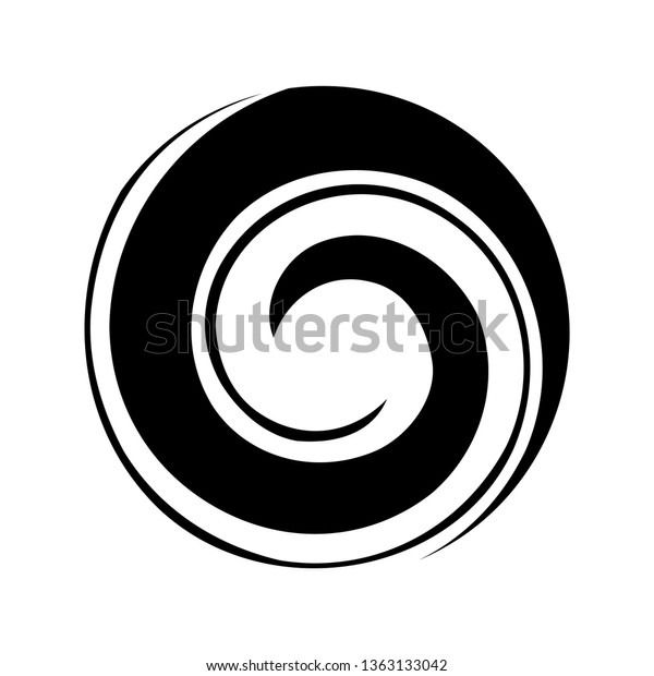 Koru Maori Symbol Spiral Shape Based Stock Vector (royalty Free) 1363133042