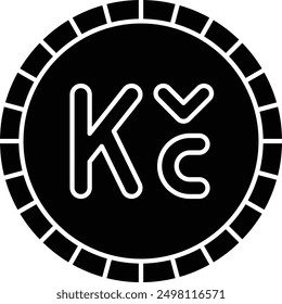 Koruna Currency Icon for Czech Financial and Economic Transactions