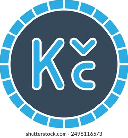 Koruna Currency Icon for Czech Financial and Economic Transactions