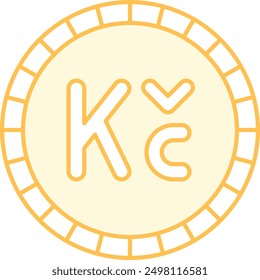 Koruna Currency Icon for Czech Financial and Economic Transactions