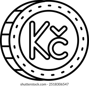 Koruna Line vector Icon Design