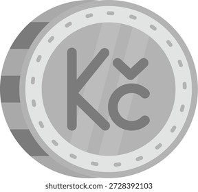 Koruna Line vector Icon Design