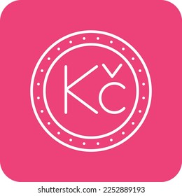Koruna vector icon. Can be used for printing, mobile and web applications.