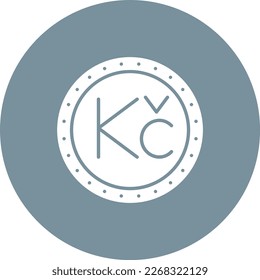 Koruna vector icon. Can be used for printing, mobile and web applications.