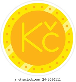 Koruna vector icon. Can be used for printing, mobile and web applications.