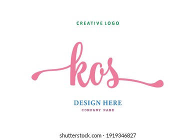 El logotipo de las letras de KOS es sencillo, fácil de entender y autorizado