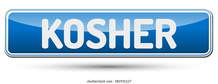 KOSHER - Abstract beautiful button with text.