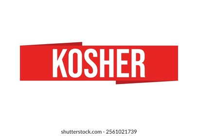 Kosher banner design. Kosher icon. Flat style vector illustration.
