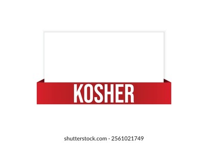 Kosher banner design. Kosher icon. Flat style vector illustration.