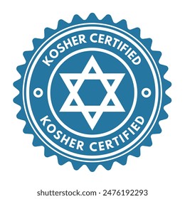 Kosher certificate, kosher food - marking, stamp, sign	