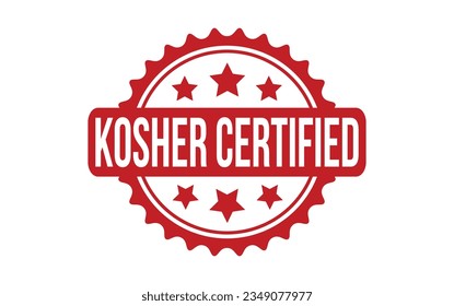 Kosher Certified Rubber Stamp Seal Vector