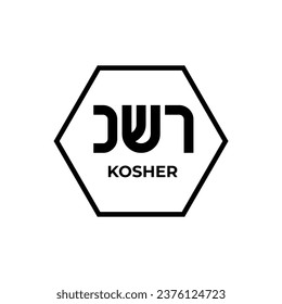 Kosher Certified symbol. International symbol of kosher food. Packaging concept.