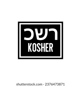 Kosher Certified symbol. International symbol of kosher food. Packaging concept.