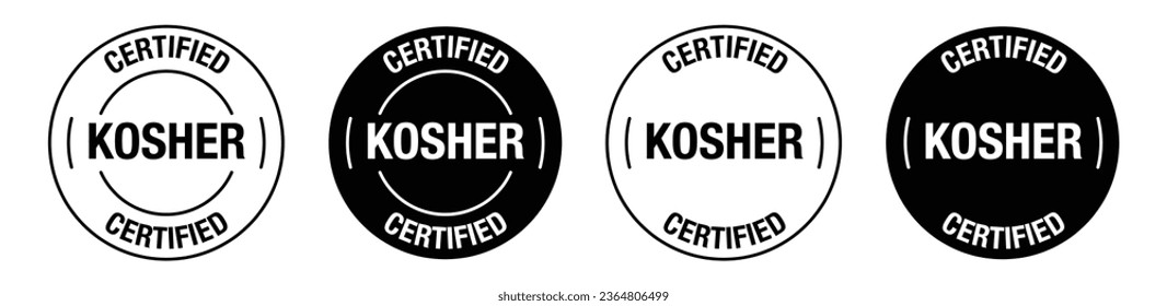 Kosher certifiedrounded vector symbol set