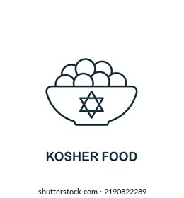 Kosher Food icon. Line simple icon for templates, web design and infographics